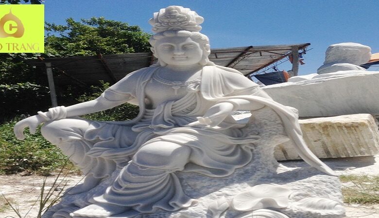 Tượng Phật Quan Âm Bằng Đá Cẩm Thạch