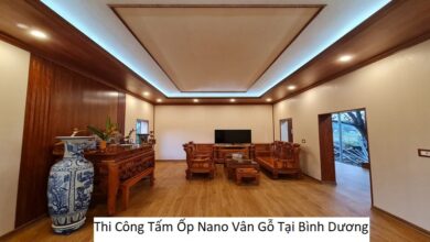 Thi Công Tấm Ốp Nano Vân Gỗ Tại Bình Dương